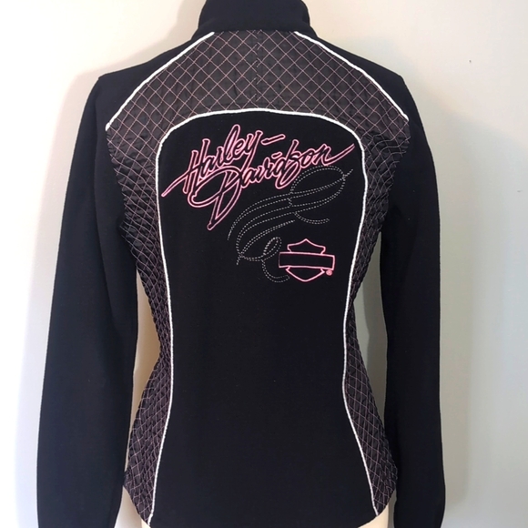 Harley-Davidson Pink Label Fleece Jacket, sz M. - Picture 6 of 12